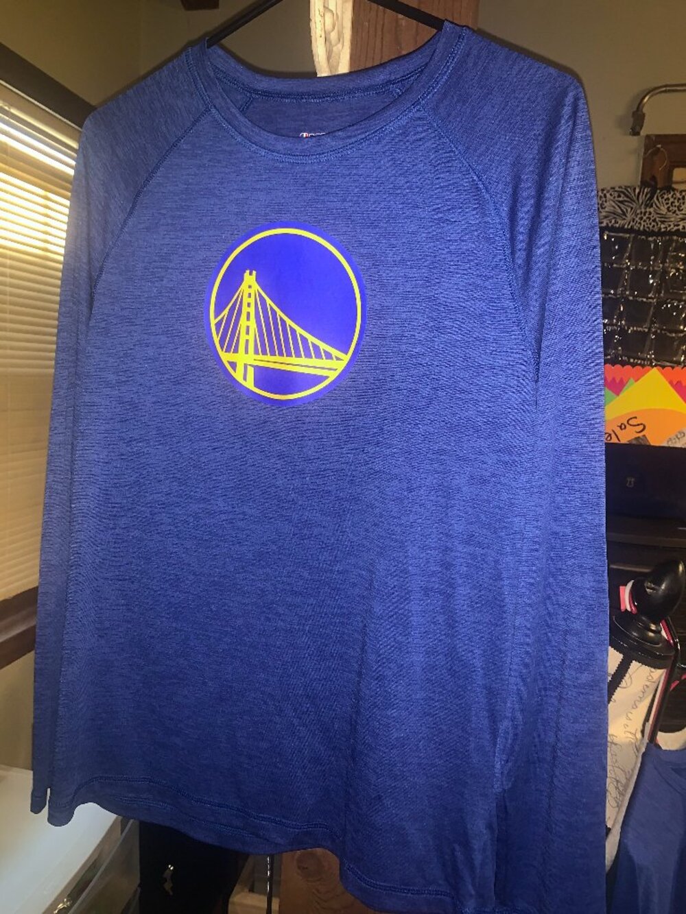 NBA Golden State Warriors Men's Size Medium Long Sleeve Active Shirt